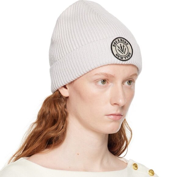 rag & bone Ivory Cream Charlie Beanie - NEW - Picture 2 of 3
